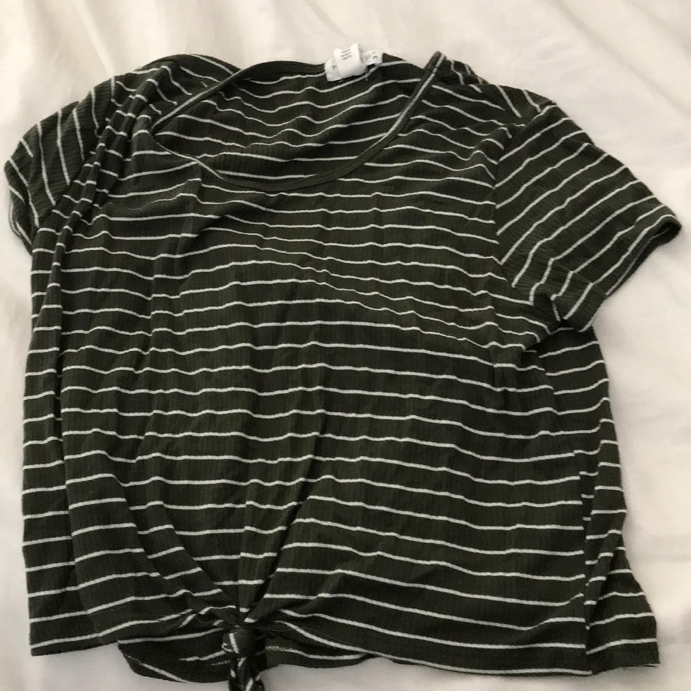 green striped crop top